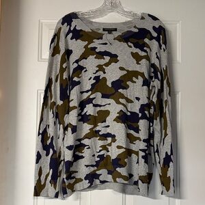 Banana Republic Camouflage Sweater in Gray and Purple